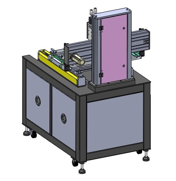 Dual platform screen printing machine 3D model_2