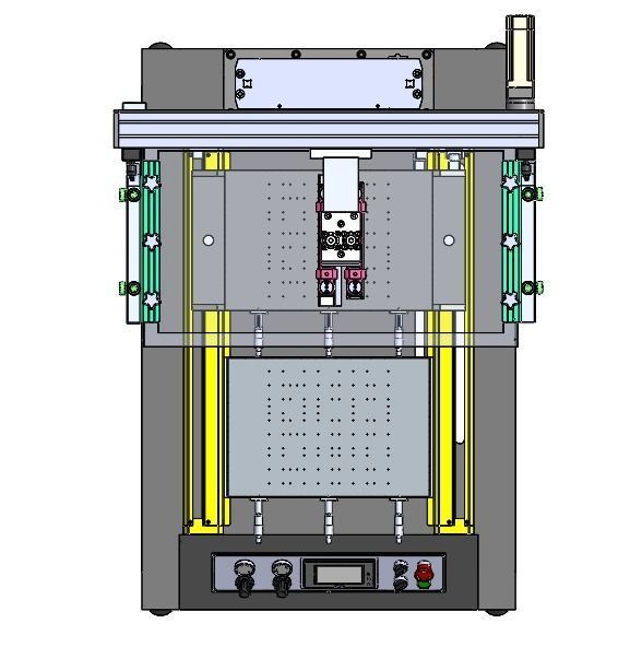 Dual platform screen printing machine 3D model_3