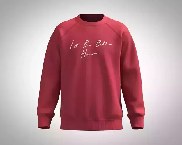Mens Sweatshirt-Script Slogan Lettering