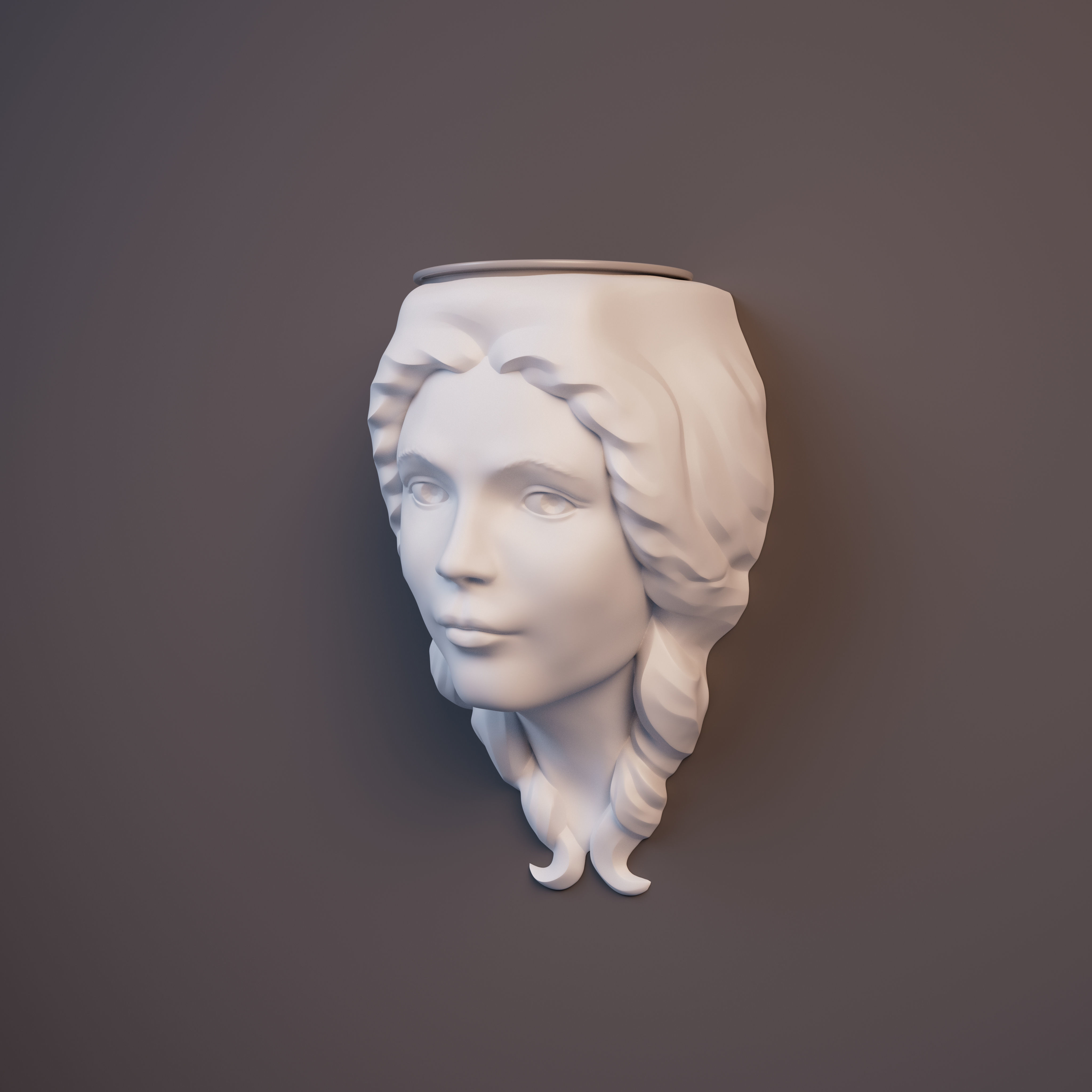 Wall mounted Plant Stand printable model 3D print model_2