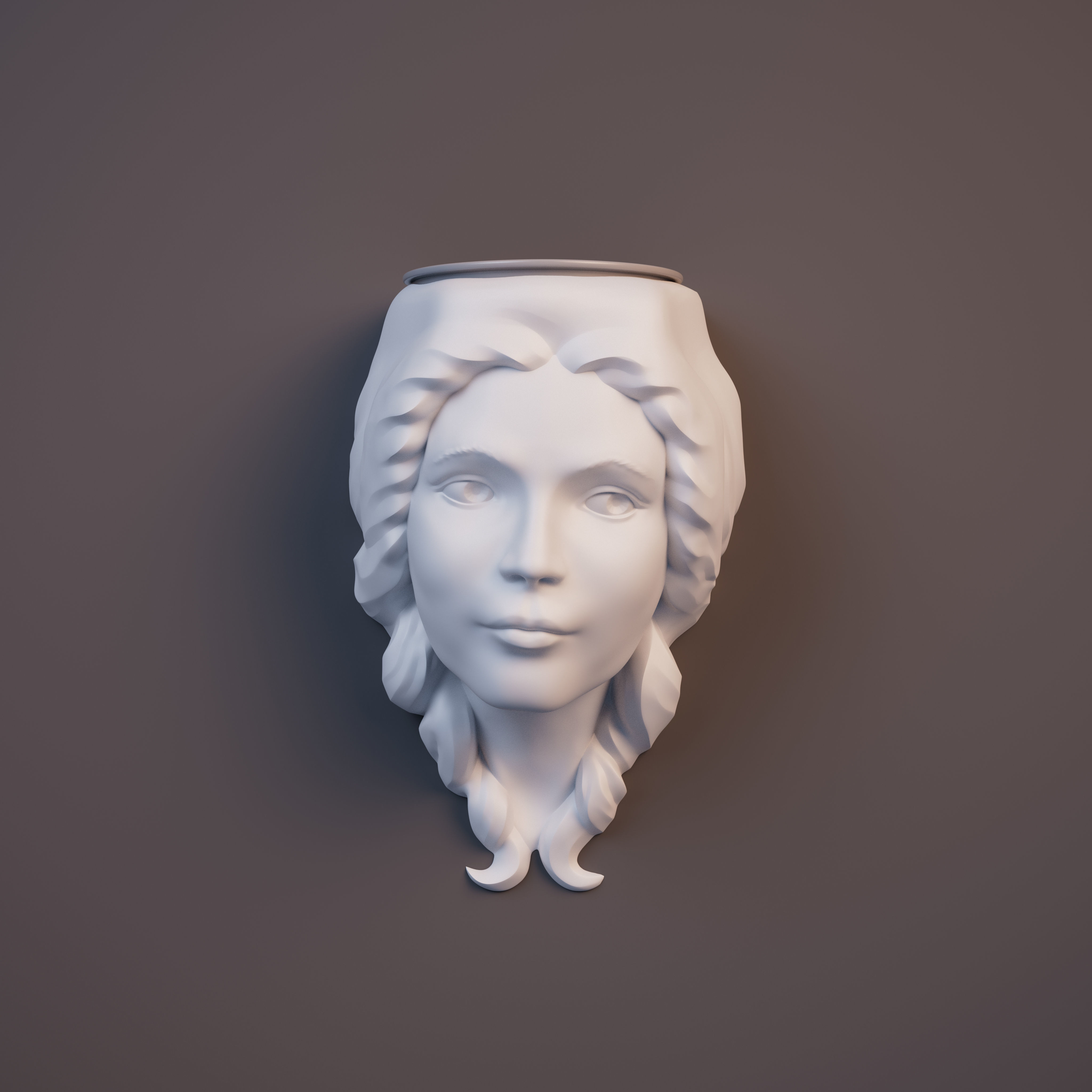 Wall mounted Plant Stand printable model 3D print model_1