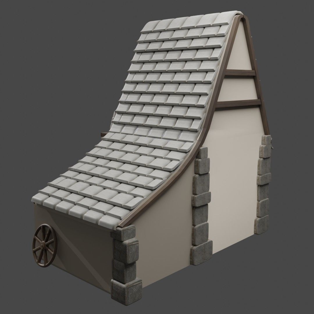 Blacksmith house Cottage Style 3D model_4