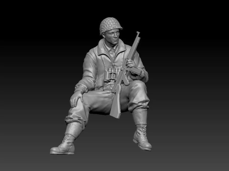 Military man ready to 3d print 3D model