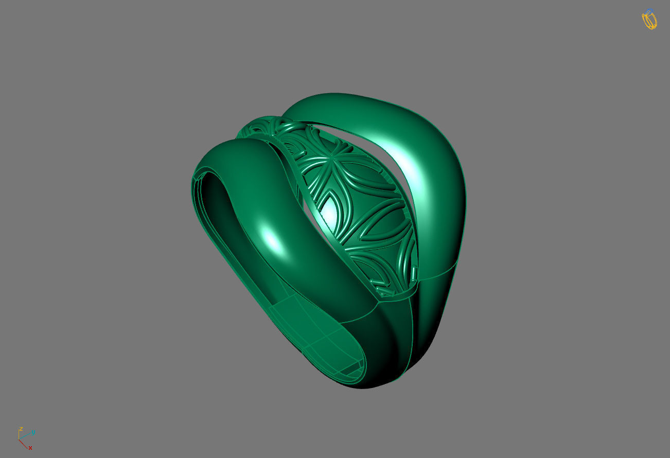 Women Ring Plain Ring Ready STL 3DM Models Womens Rings 3D print model_3