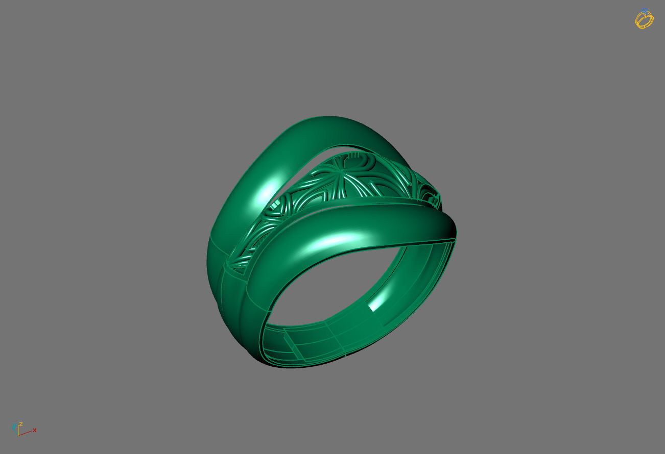 Women Ring Plain Ring Ready STL 3DM Models Womens Rings 3D print model_1