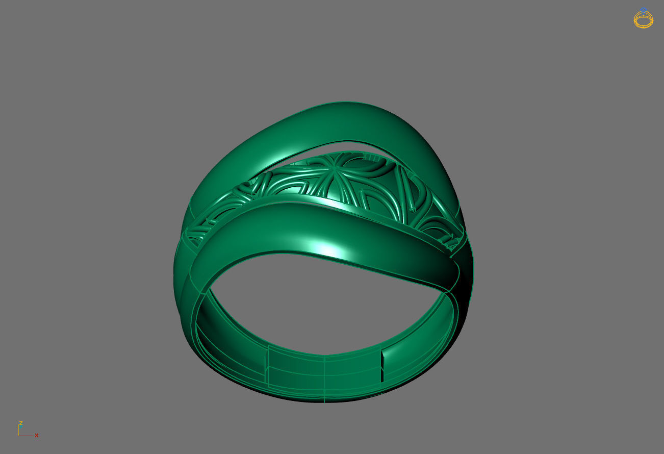 Women Ring Plain Ring Ready STL 3DM Models Womens Rings 3D print model_2