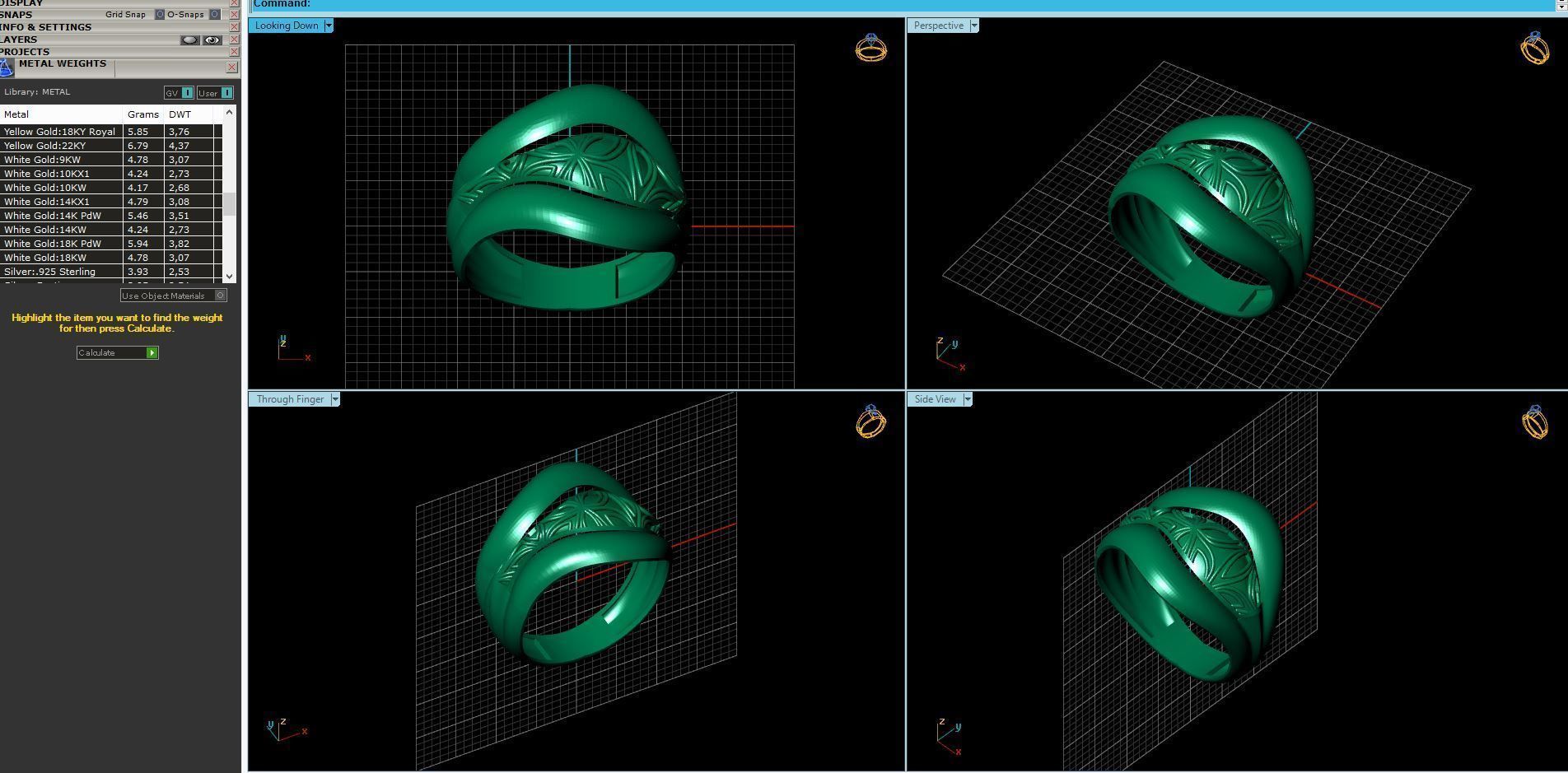 Women Ring Plain Ring Ready STL 3DM Models Womens Rings 3D print model_5