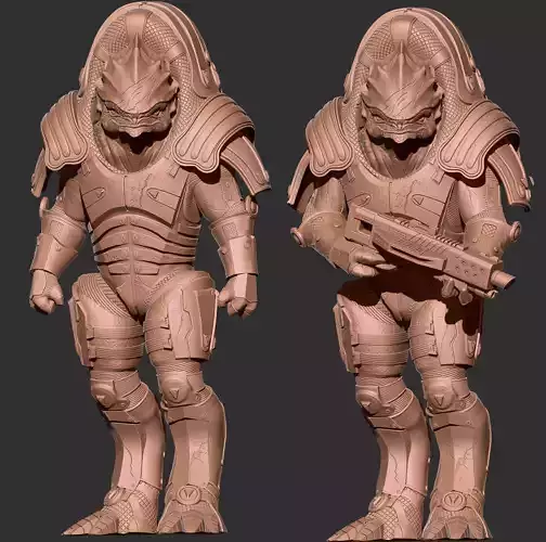 MassEffect - Wrex - sixth scale 3d printable files 3D print model