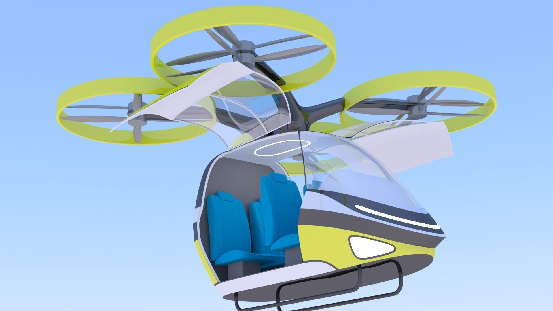Passenger drone concept 9 3D model_18