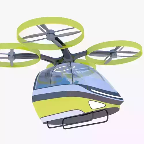 Passenger drone concept 9 3D model