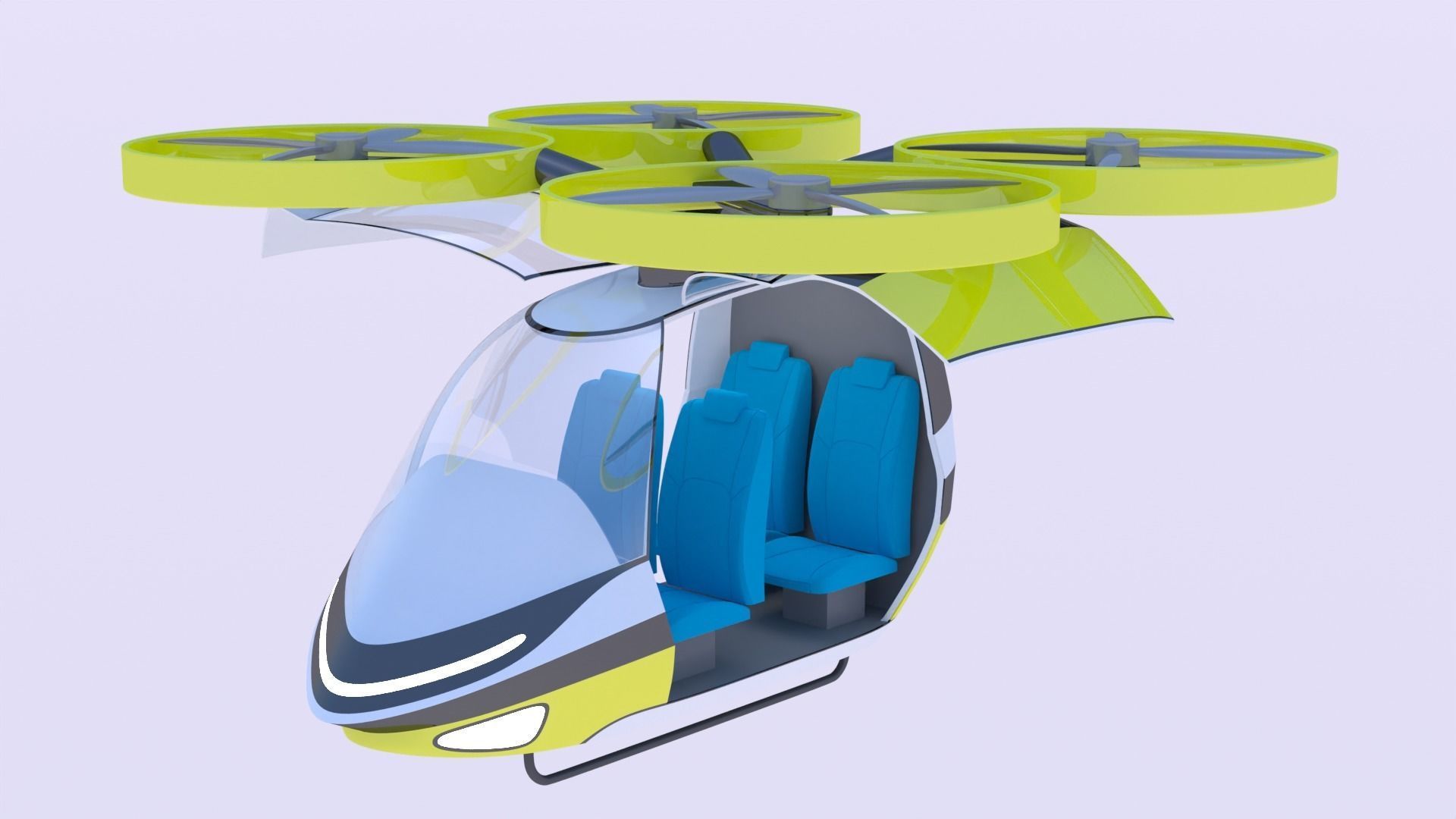 Passenger drone concept 9 3D model_17