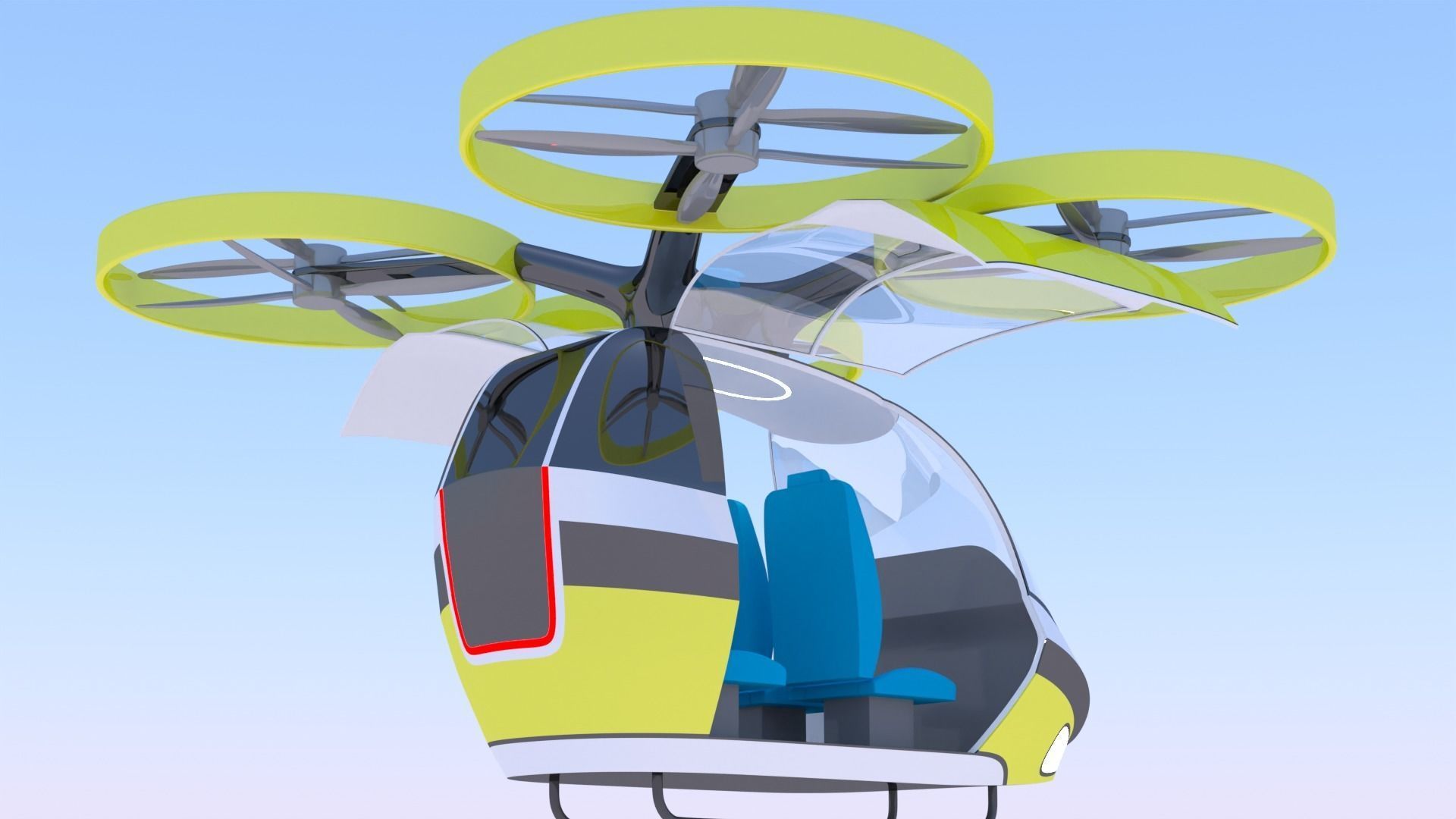 Passenger drone concept 9 3D model_19