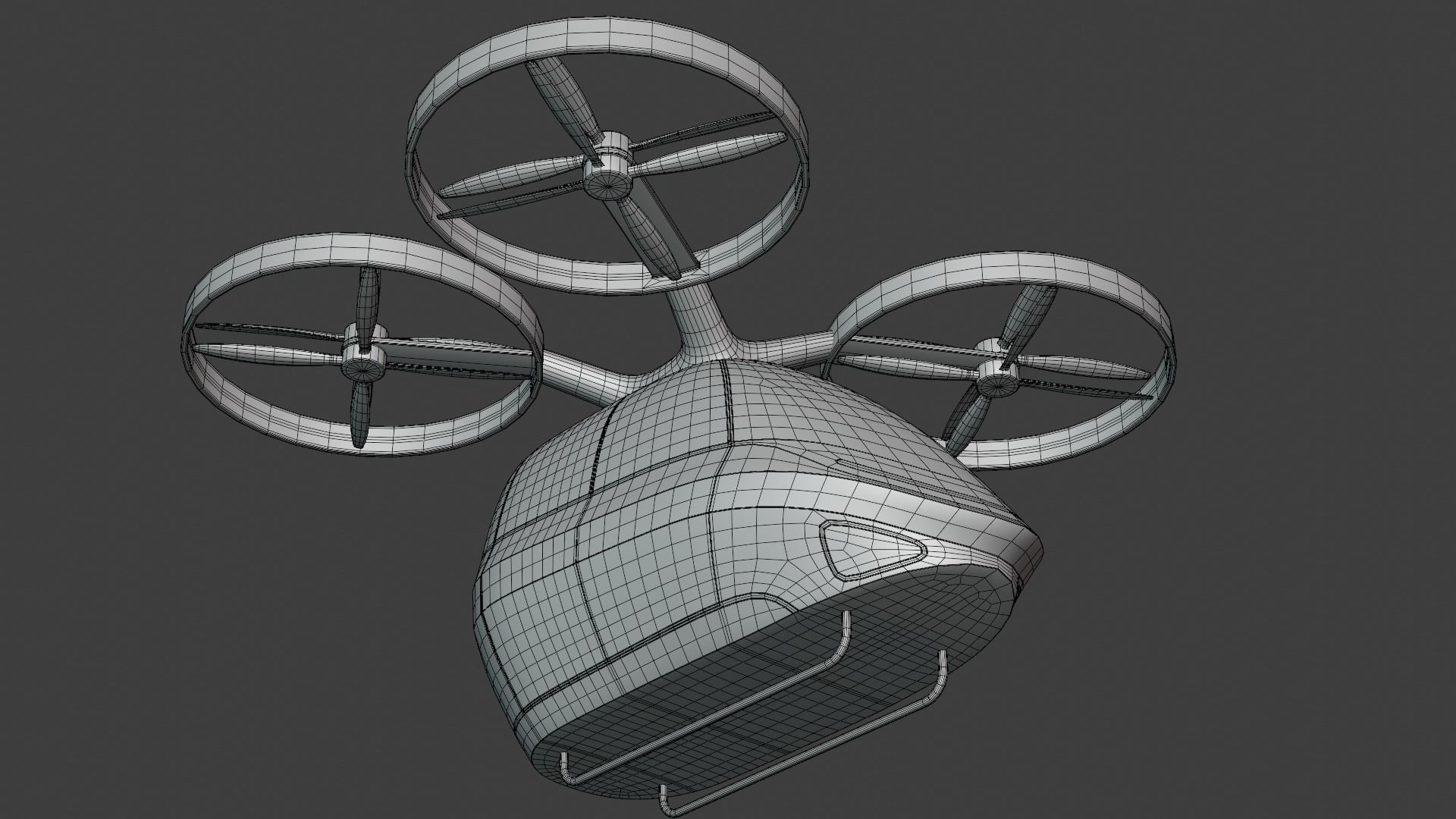 Passenger drone concept 9 3D model_5
