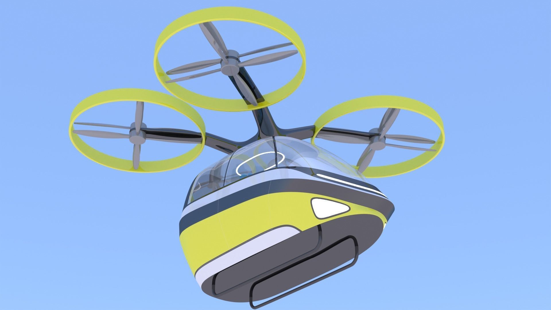 Passenger drone concept 9 3D model_4