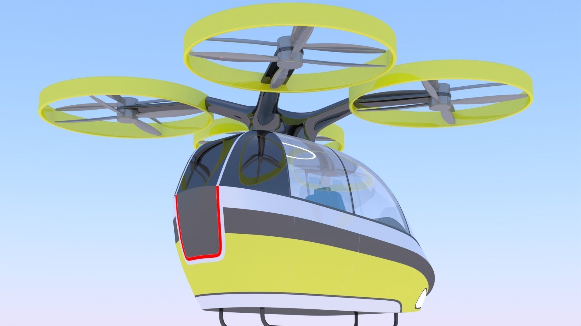 Passenger drone concept 9 3D model_12