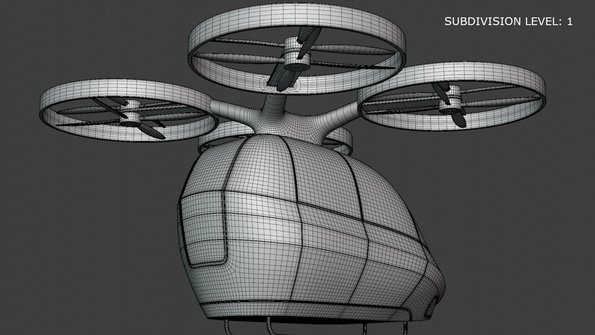 Passenger drone concept 9 3D model_14