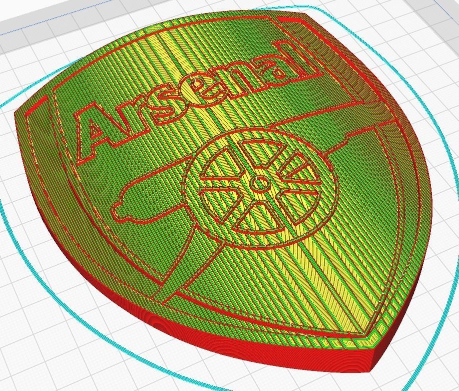 Arsenal FC Wall Sign  3D print model_10
