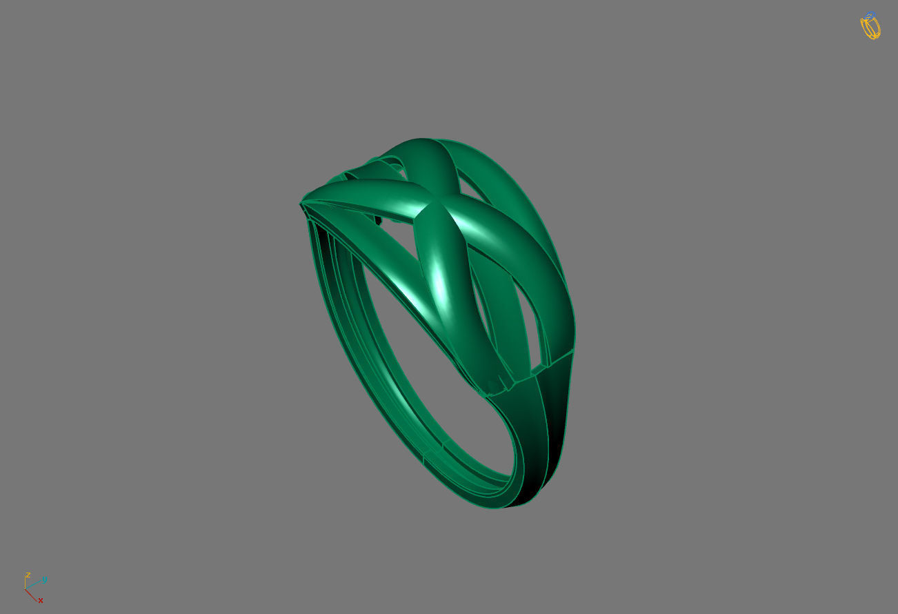 Women Ring Plain Ring Ready STL 3DM Models Womens Rings 3D print model_3