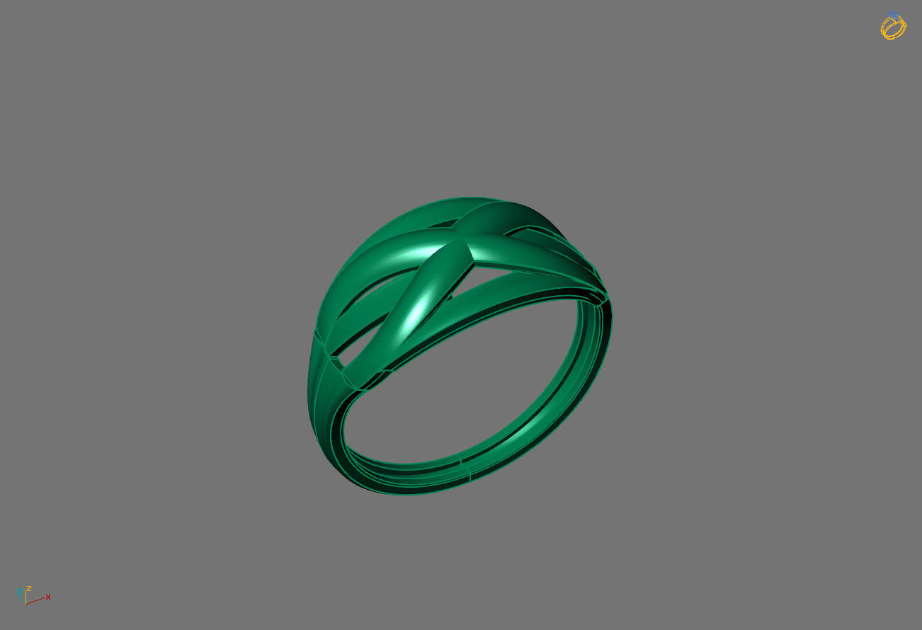 Women Ring Plain Ring Ready STL 3DM Models Womens Rings 3D print model_1