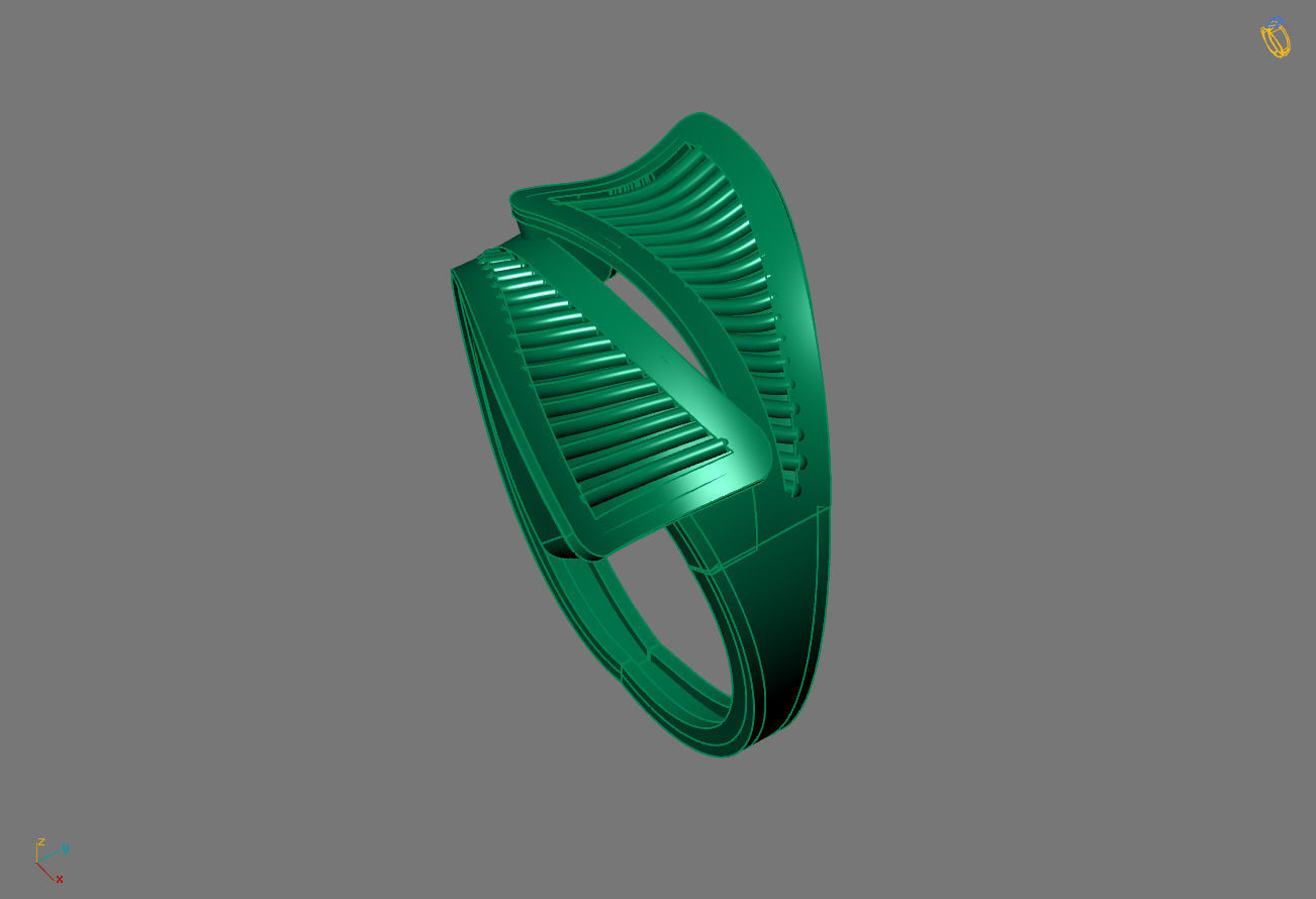 Women Ring Plain Ring Ready STL 3DM Models Womens Rings 3D print model_3