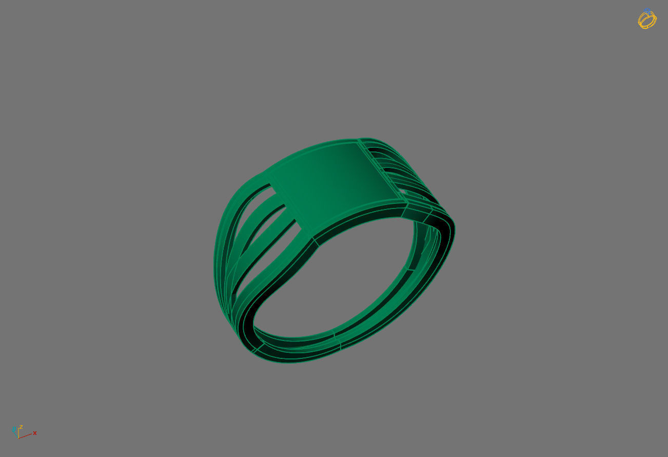 Women Ring Plain Ring Ready STL 3DM Models Womens Rings 3D print model_1