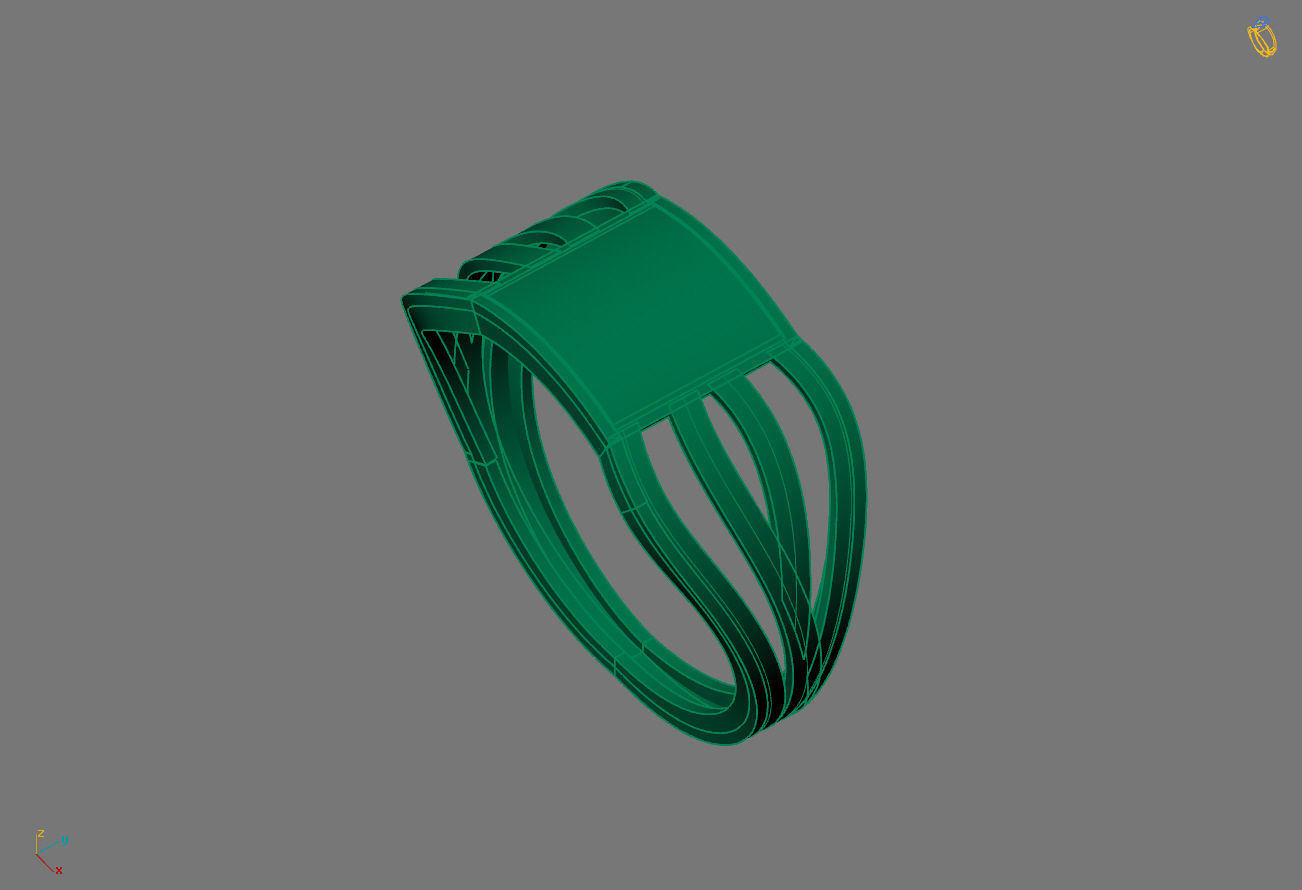 Women Ring Plain Ring Ready STL 3DM Models Womens Rings 3D print model_3