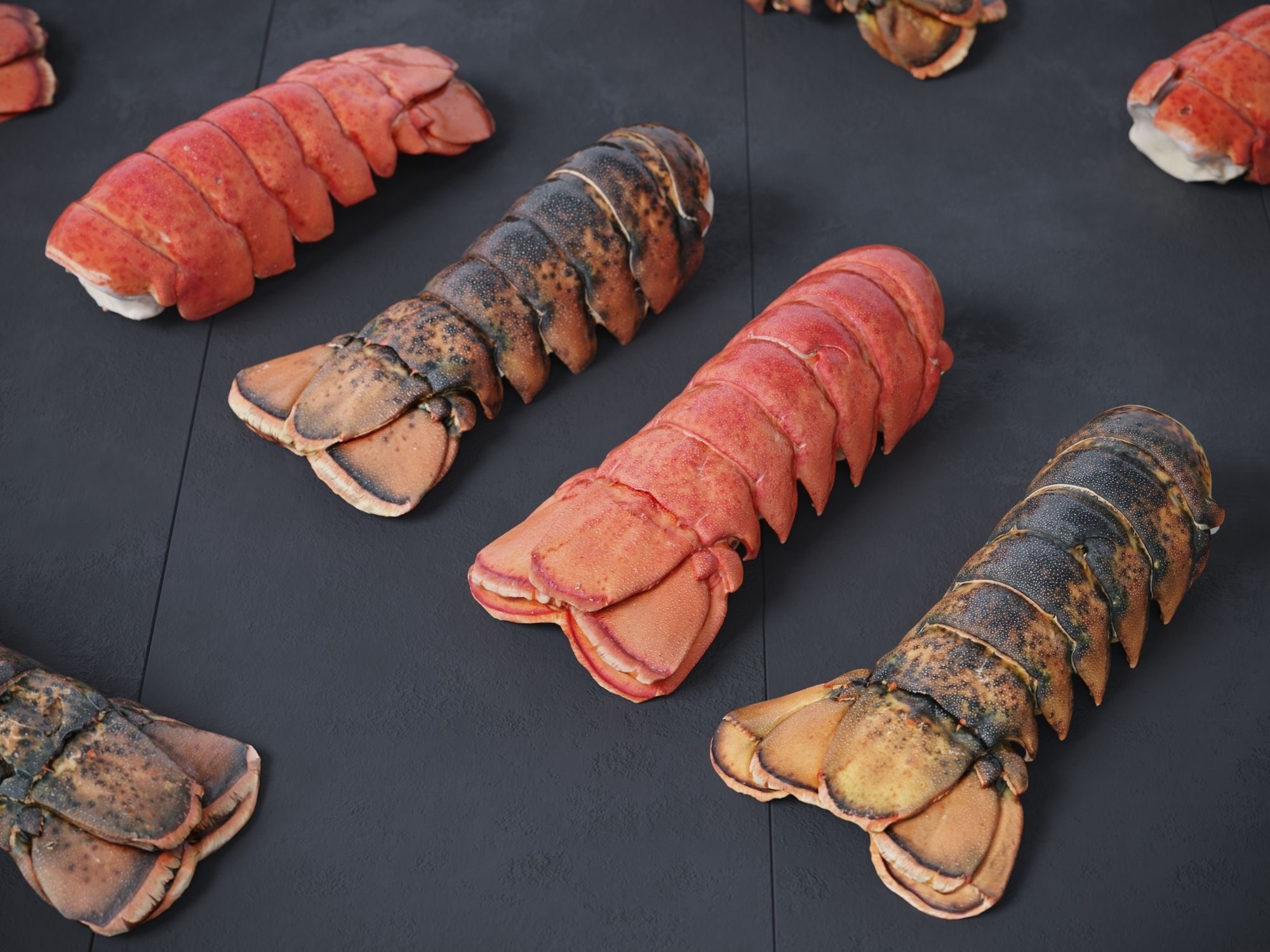 Atlantic Lobster tails 3D model_2