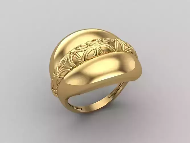 Women Ring Plain Ring Ready STL 3DM Models Womens Rings