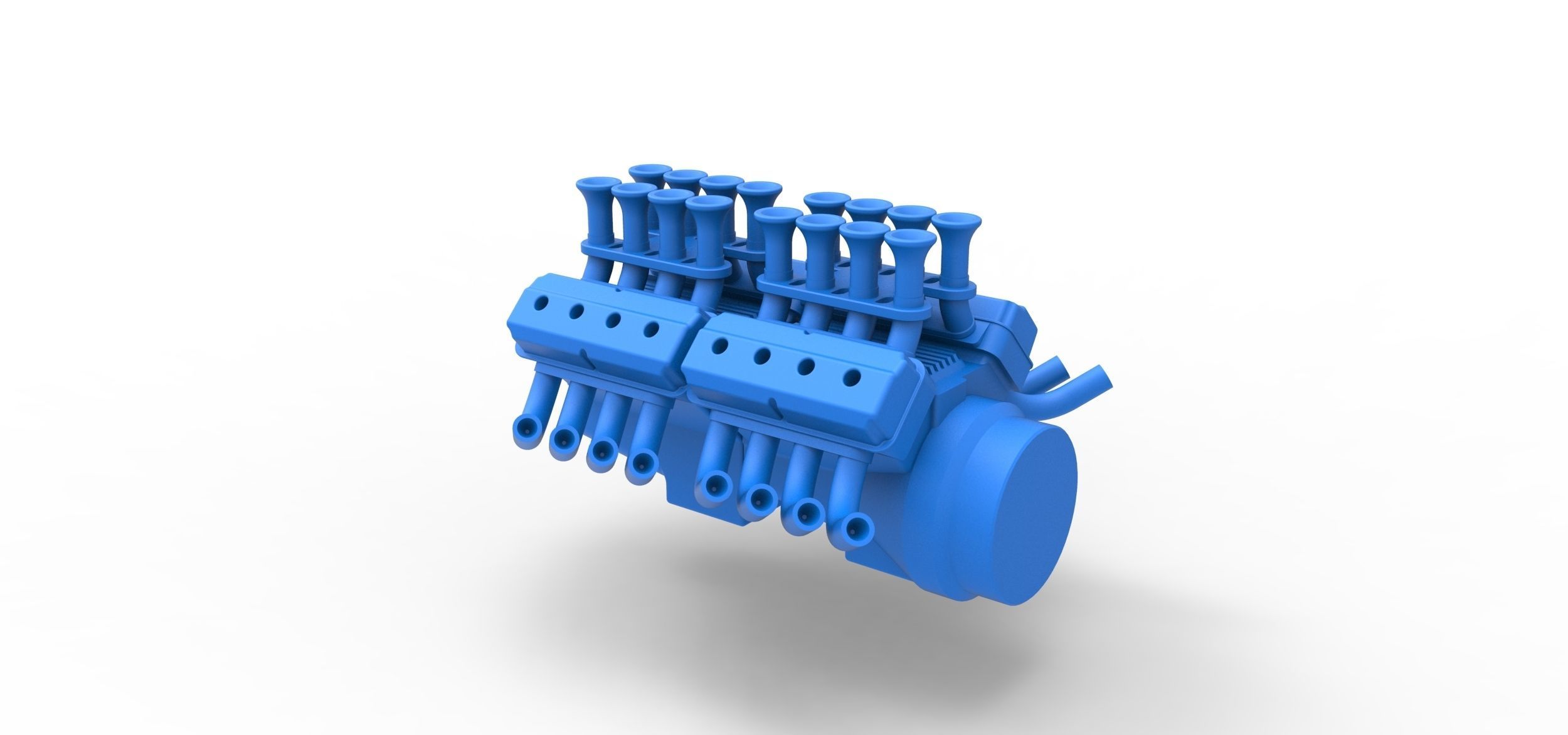 Engine 2 V8 Version 4 Scale 1 to 25 3D print model_9