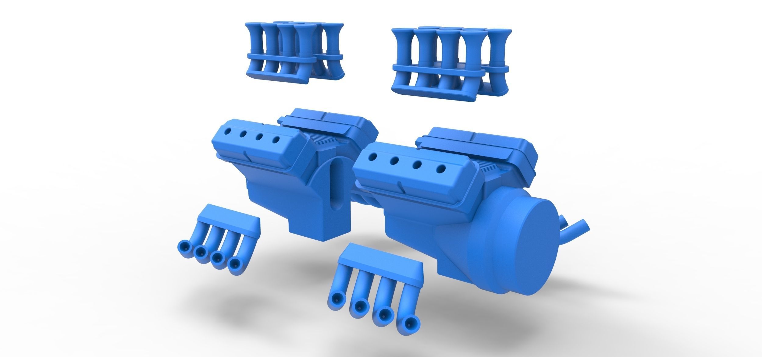 Engine 2 V8 Version 4 Scale 1 to 25 3D print model_15