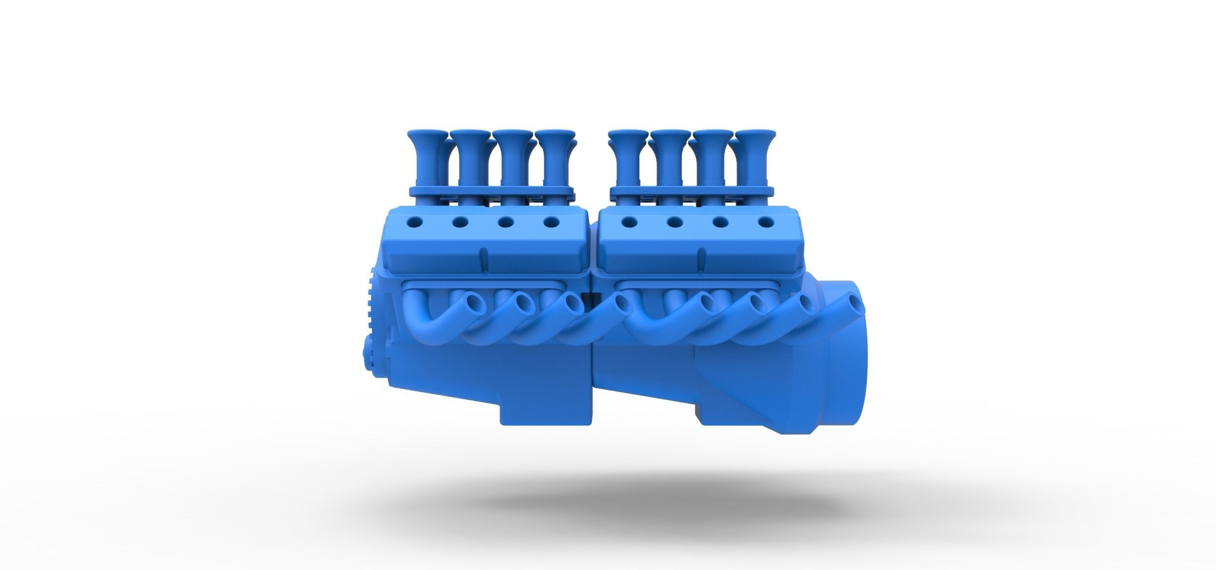 Engine 2 V8 Version 4 Scale 1 to 25 3D print model_7