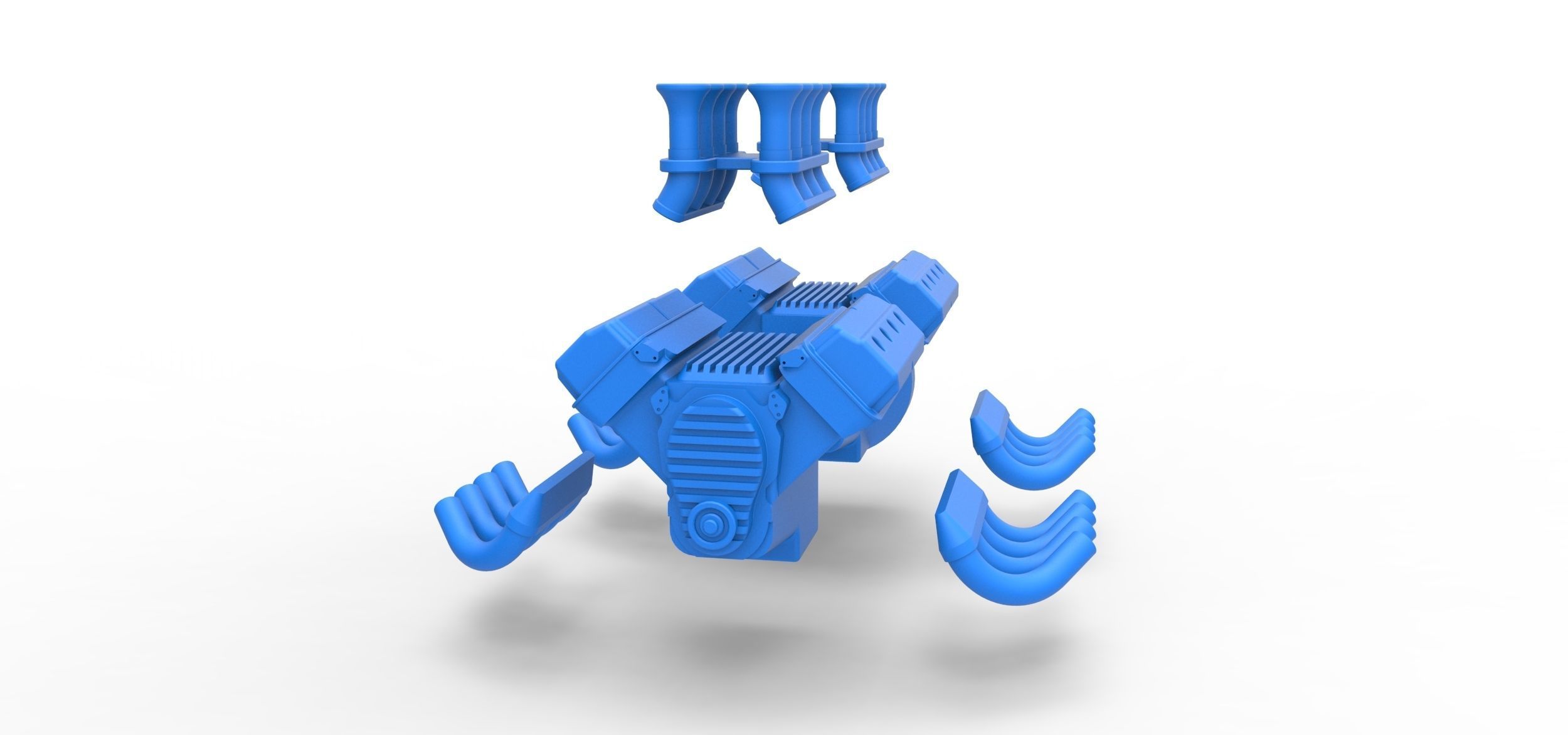 Engine 2 V8 Version 4 Scale 1 to 25 3D print model_14