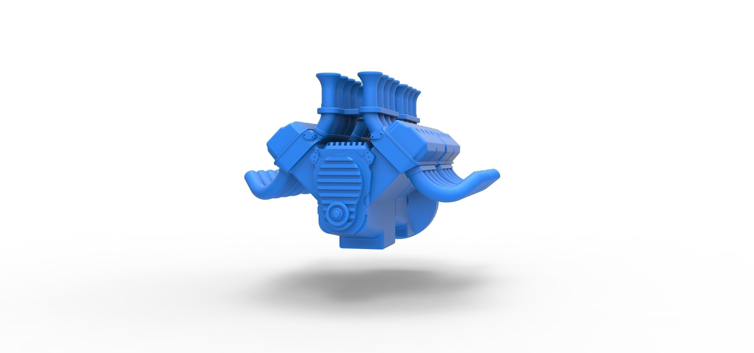 Engine 2 V8 Version 4 Scale 1 to 25 3D print model_3