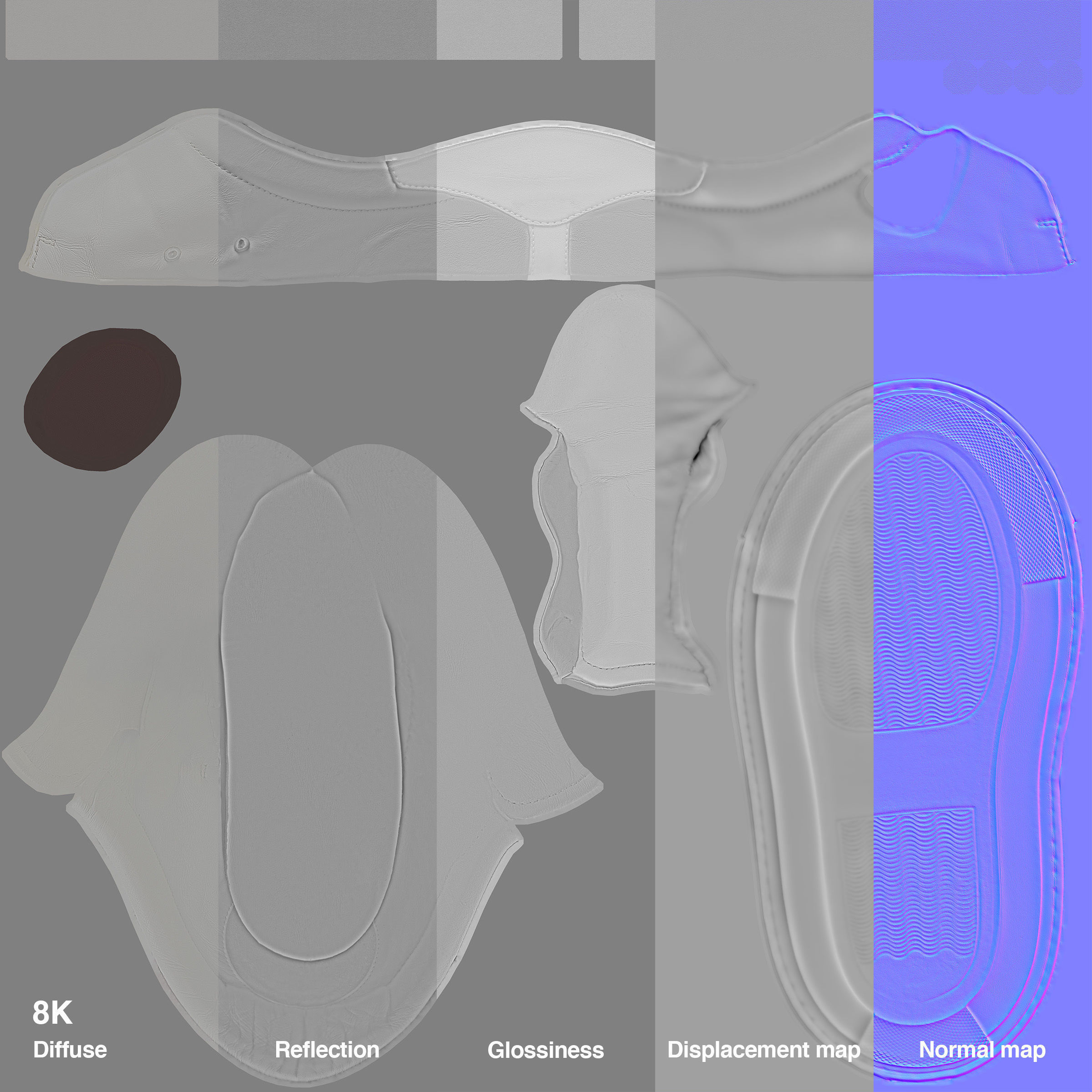 Elastic Strap Sneaker Low-poly 3D model_11