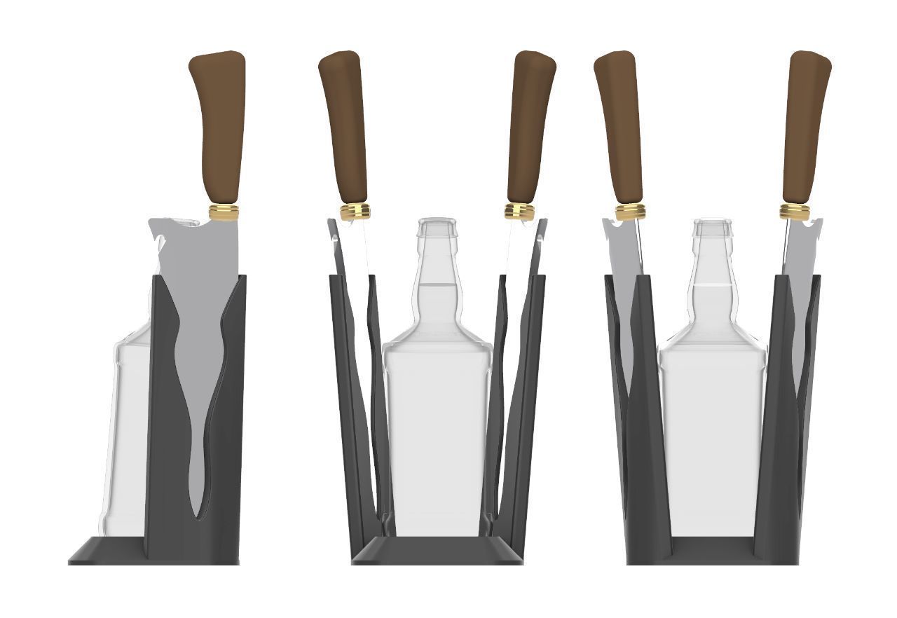 Whiskey Cutlery Holder 3D print model_3