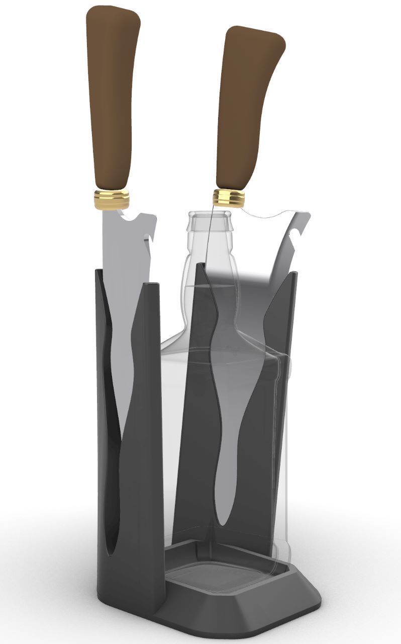 Whiskey Cutlery Holder 3D print model_2