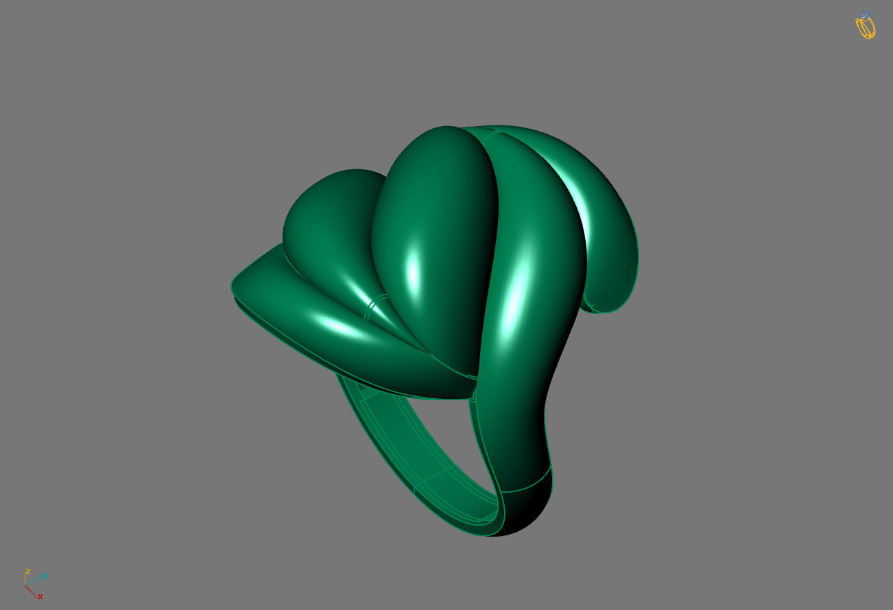 Women Ring Plain Ring Ready STL 3DM Models Womens Rings 3D print model_3