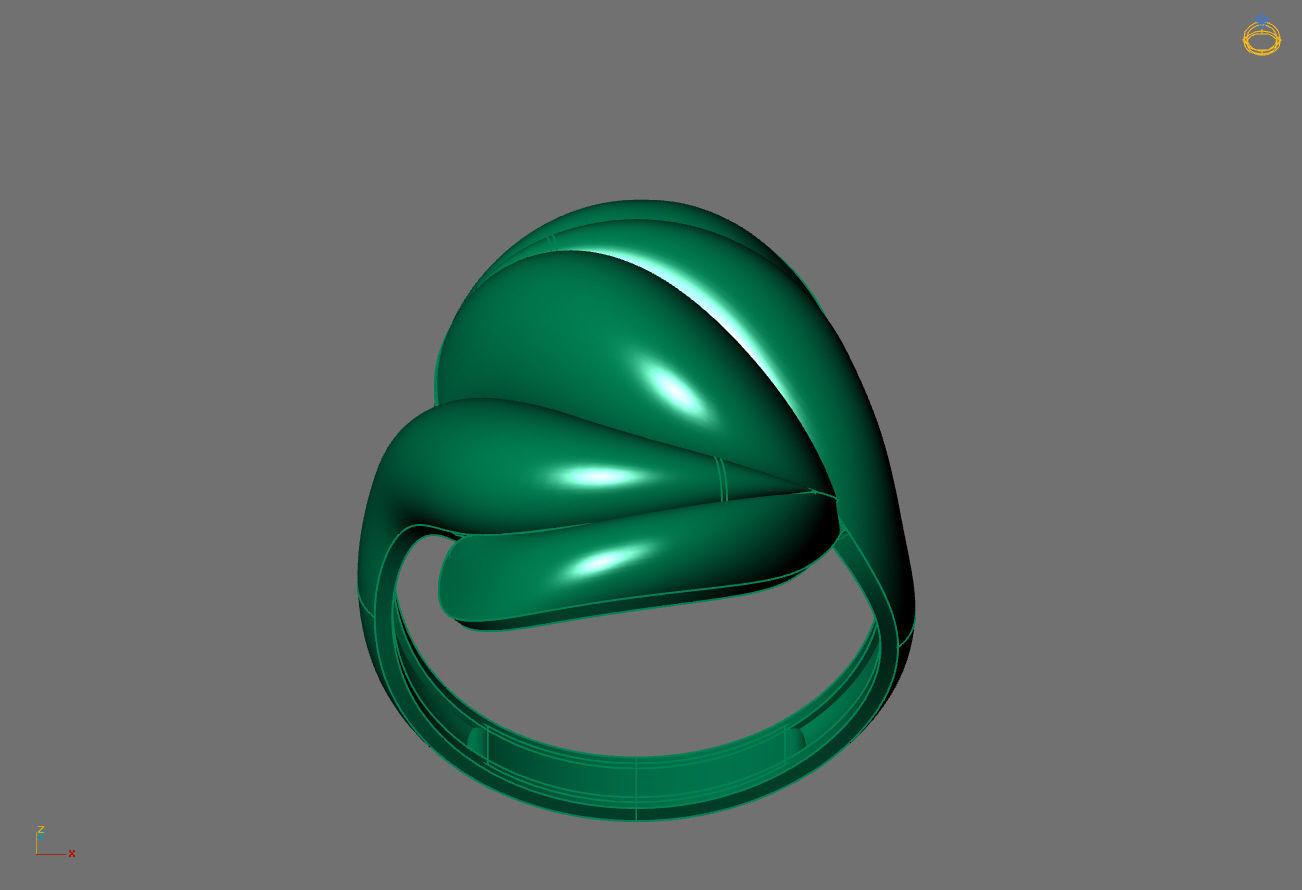 Women Ring Plain Ring Ready STL 3DM Models Womens Rings 3D print model_2