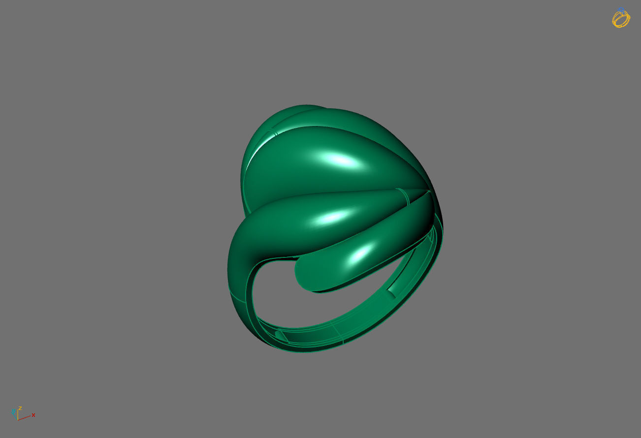 Women Ring Plain Ring Ready STL 3DM Models Womens Rings 3D print model_1