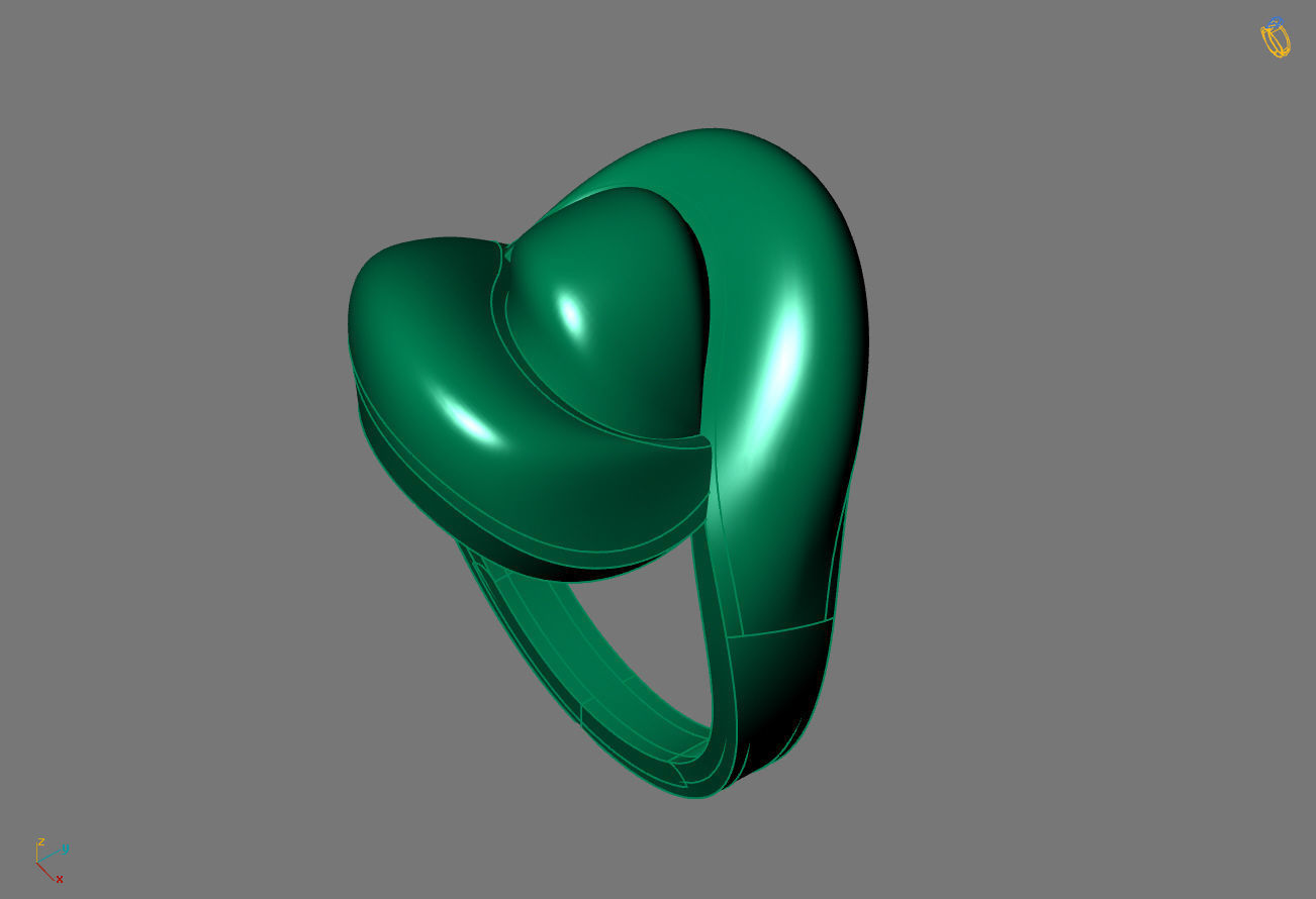 Women Ring Plain Ring Ready STL 3DM Models Womens Rings 3D print model_3