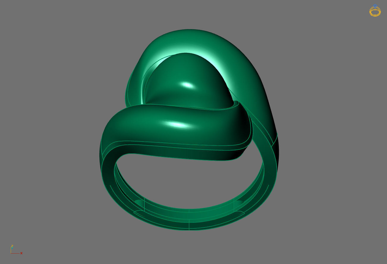 Women Ring Plain Ring Ready STL 3DM Models Womens Rings 3D print model_2