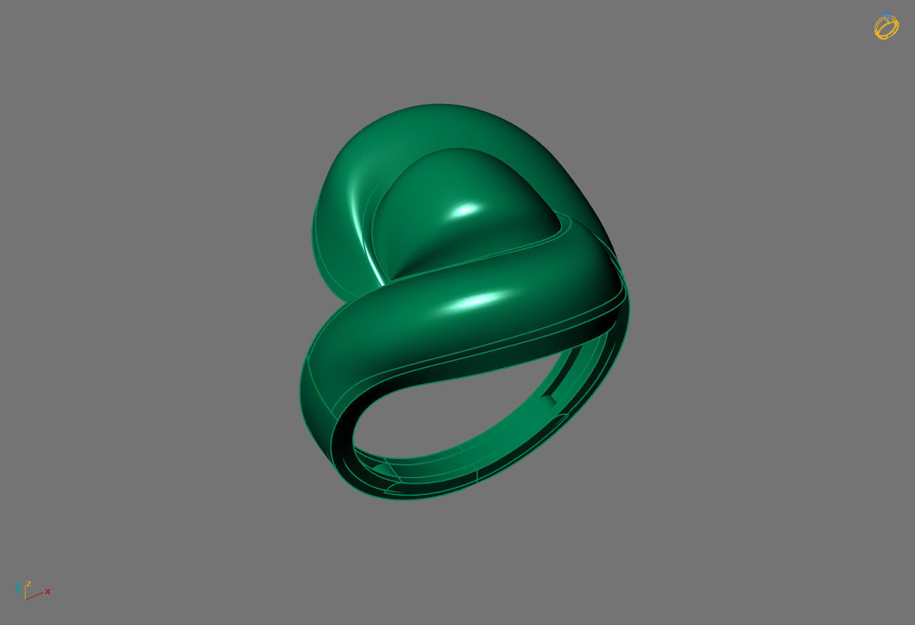 Women Ring Plain Ring Ready STL 3DM Models Womens Rings 3D print model_1