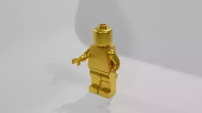 Golden LEGO MAN 3D model