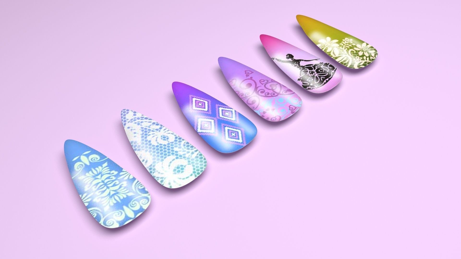 Artificial Nails 3D model_6