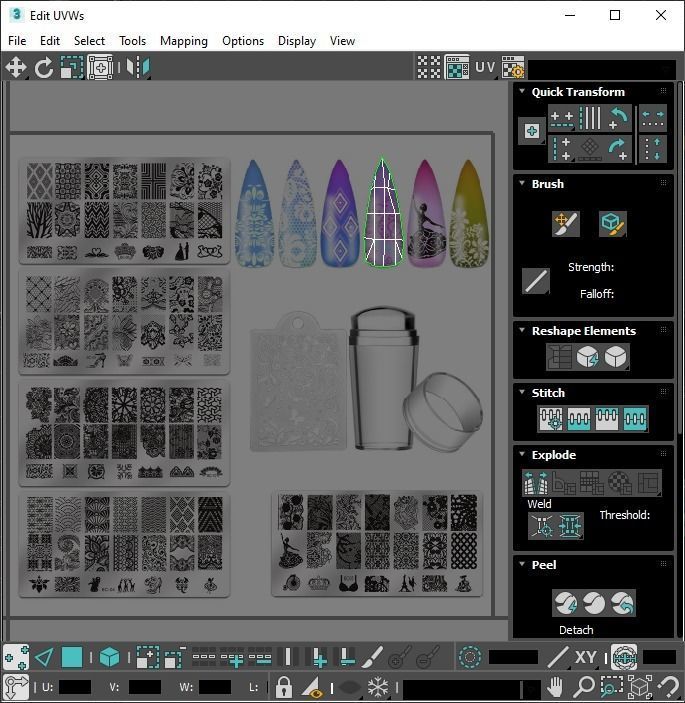Artificial Nails 3D model_28