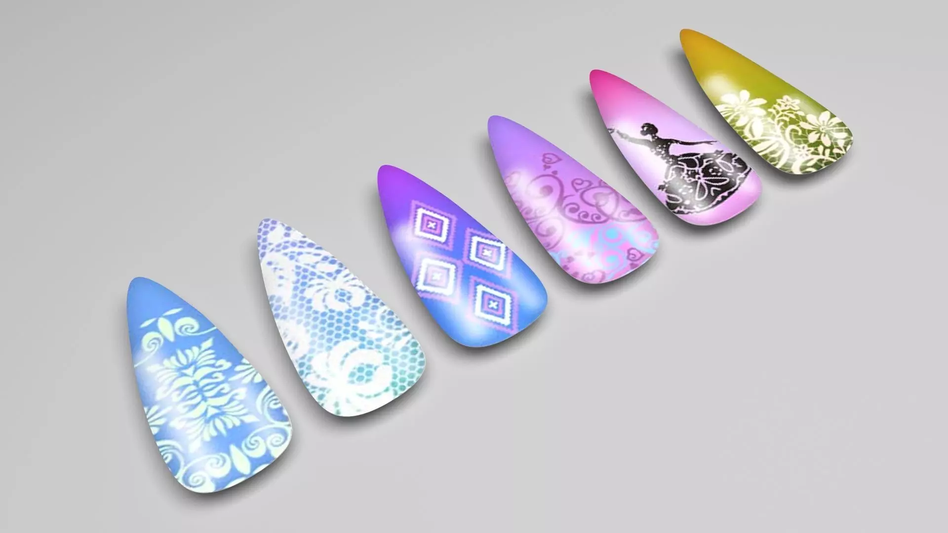 Artificial Nails 3D model_0