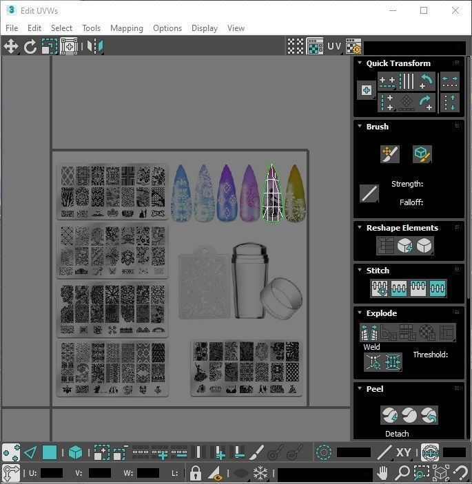 Artificial Nails 3D model_26