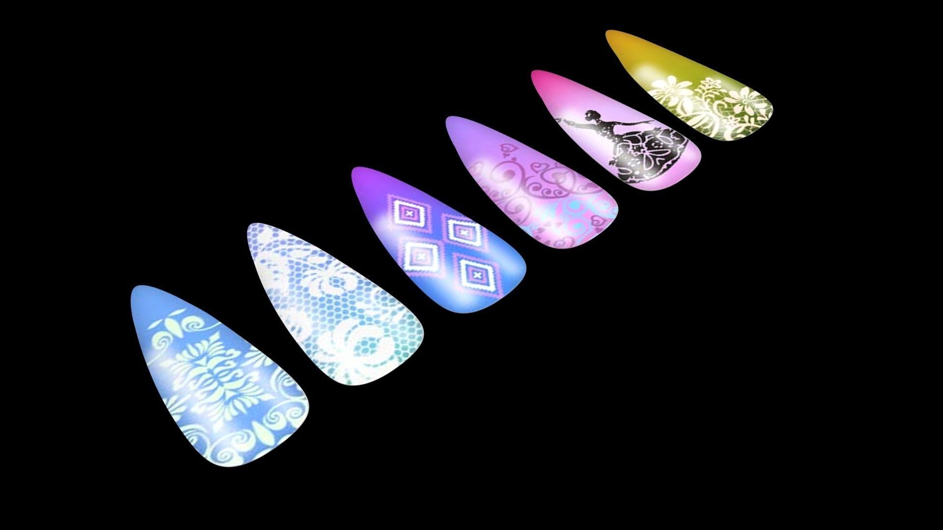 Artificial Nails 3D model_7