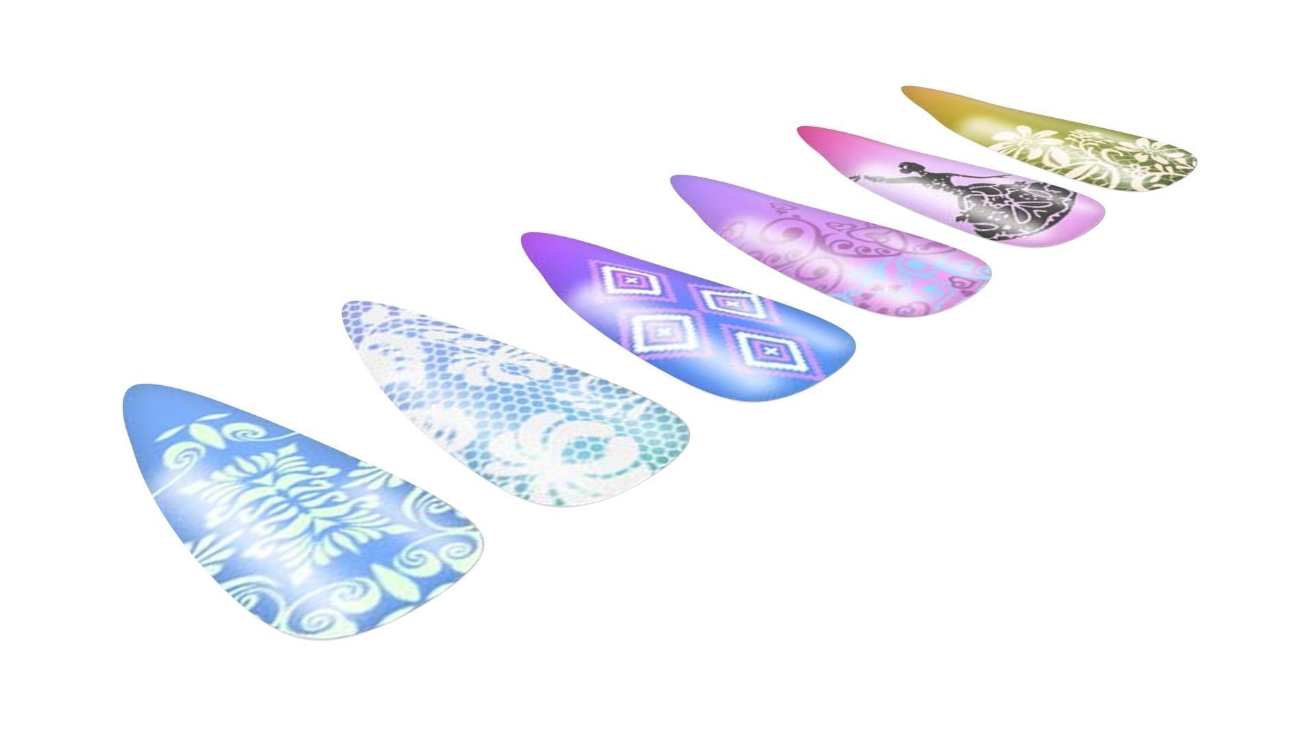 Artificial Nails 3D model_8