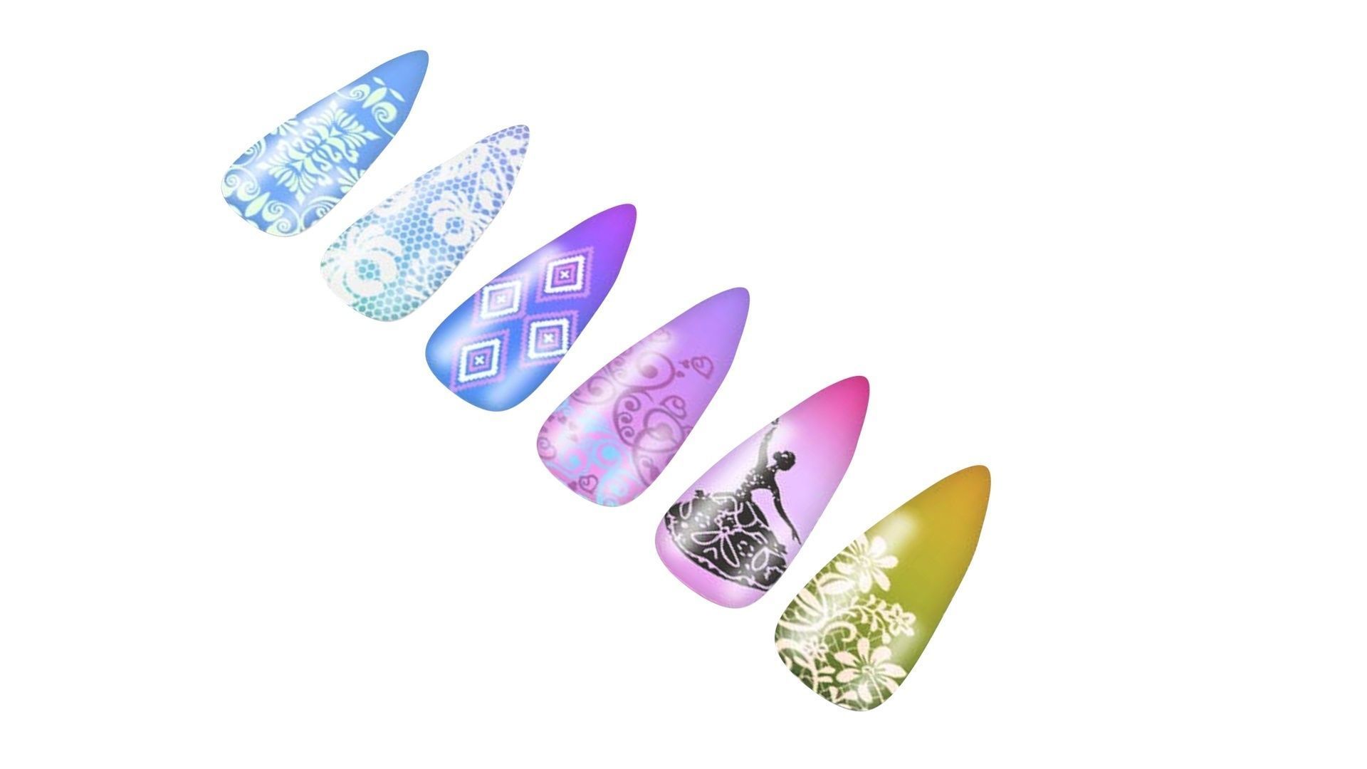 Artificial Nails 3D model_9